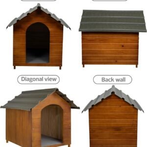 Casa Casinha De Cachorro Telhado Ecológico Extra Gigante N7 (Cerejeira)