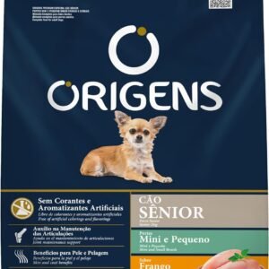 Ração Seca Origens Frango e Cereais Integrais para Cães Sênior Raças Mini e Pequena - 1 Kg