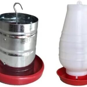 Comedouro Tubular 3kg e Bebedouro 2lts Perdiz Galinha Angola Frango