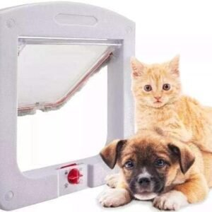Porta Para Gatos Cachorros 4 Em 1 Pet Door Passagem Pequena