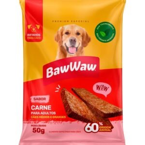 Bifinho Baw Waw para Cães Sabor Carne 50g