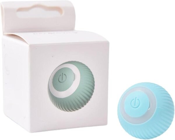 Bola de brinquedo interativa para gatos, brinquedos para gatos em ambientes fechados, rotação de 360°, brinquedo de bola de gato com movimento automático, carregamento USB (azul) - Image 7