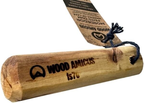 Amicus Mordedor Sustentável De Madeira Do Café Woodnpets Para Cães Pequeno 12Cm - Imagem 2