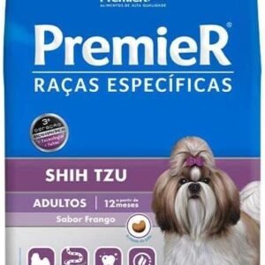 Ração Premier Shih Tzu Raças Específicas para Cães Adultos 1kg Premier Pet Para Todas Pequeno Adulto, Sabor Frango