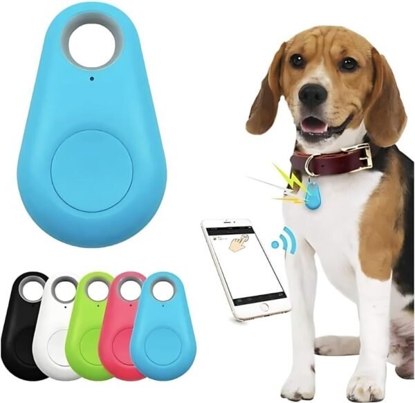 Rastreador Bluetooth Mini para Animais de Estimação, Localizador GPS com App, Chaveiro Anti-perda, 5 Cores