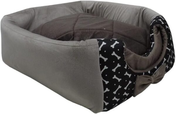 Cama Iglu e Toca Para Cachorro Luxo Preto Vime G - Imagem 2