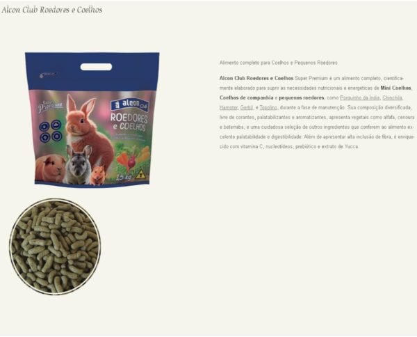 ALCON CLUB ROEDORES E COELHOS 1,5 Kg - Imagem 4