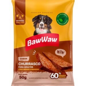 Bifinho Baw Waw para Cães Sabor Churrasco 50g