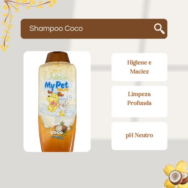 My Pet Brasil Coco - Shampoo e condicionador para cachorros, 2 em 1, 700ml - Imagem 5