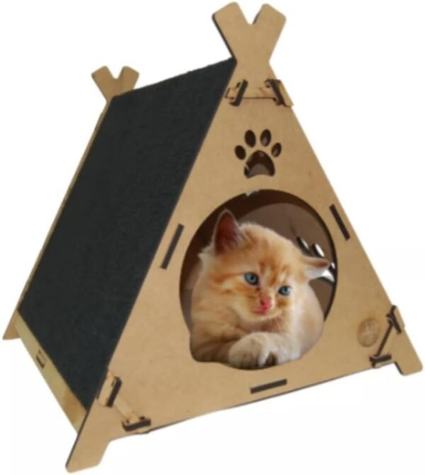 Cabana Casinha Toca com Arranhador Para Gatos