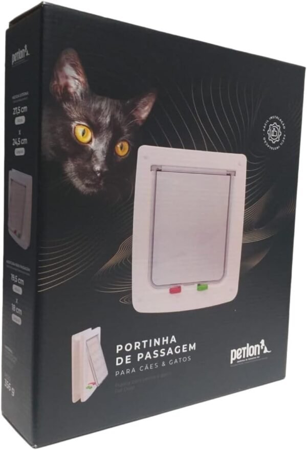 Petlon Porta Portinha Pet Gato Ou Cão Branca Tam 27 5Cm X 24 5Cm - Imagem 5