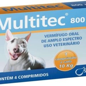 Vermífugo Syntec Multitec 800 mg para Cães até 10Kg - 4 Comprimidos