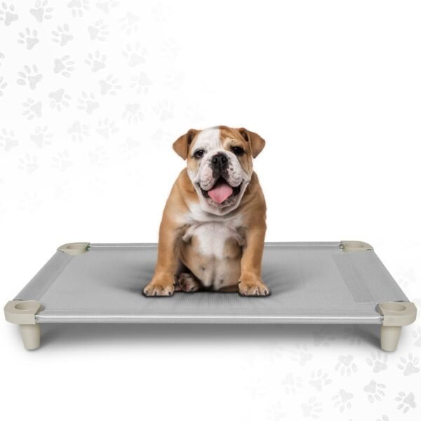 Cama Pet, Cama para Cachorros, Confortável e Higiênica, Caminha Lavável, Manta Cor Cinza e Pés Cor Gelo, Acrimet - Image 4