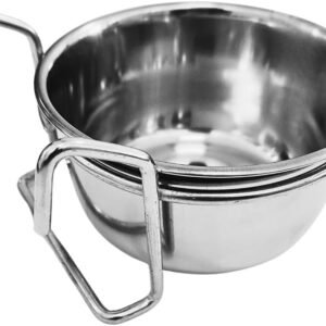 Chalesco, Comedouro Suporte Simples, 300Ml, Para Pássaros, Aço inoxidável