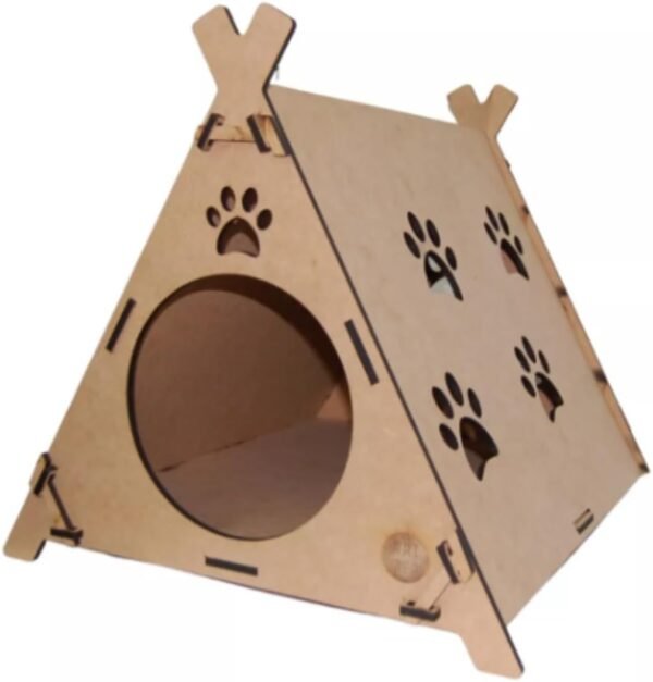 Cabana Casinha Toca com Arranhador Para Gatos - Imagem 4