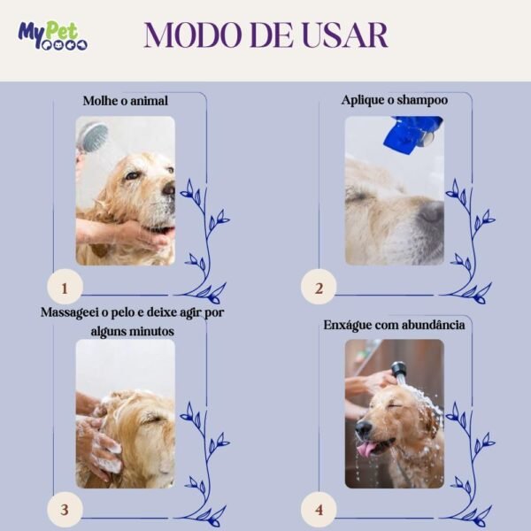 My Pet Brasil Coco - Shampoo e condicionador para cachorros, 2 em 1, 700ml - Imagem 7