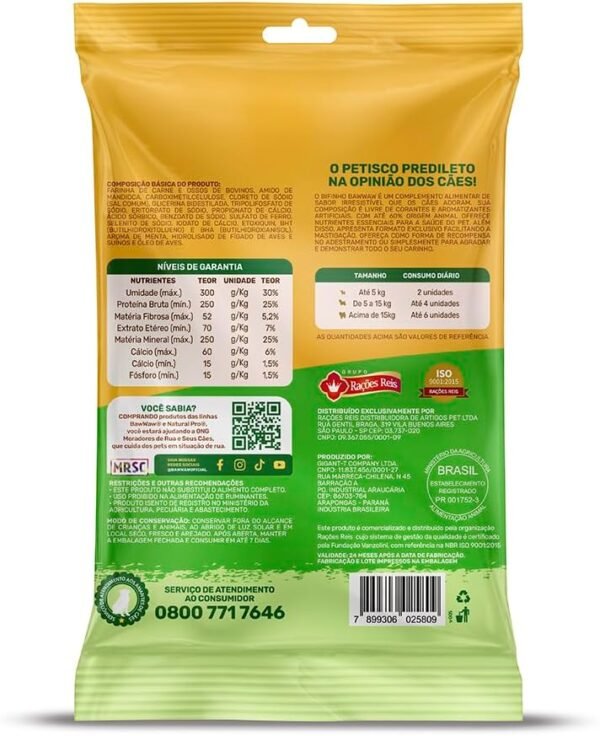Bifinho Baw Waw Dental Care Sabor Menta 50g - Imagem 2