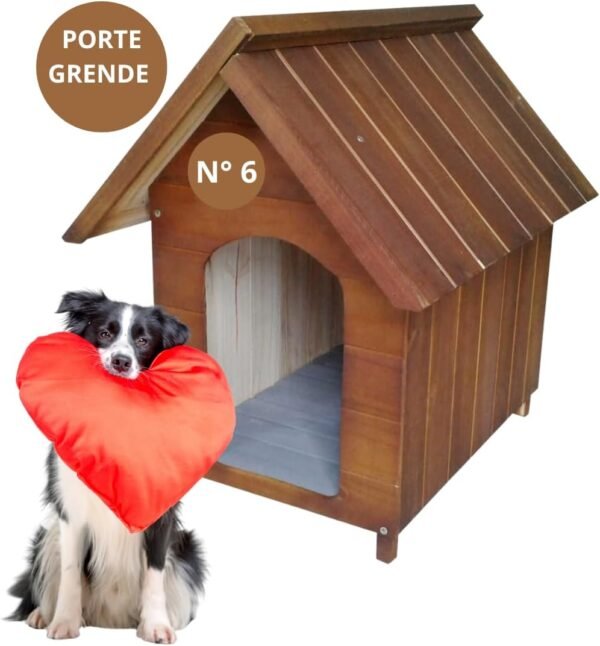 Casa Casinha De Cachorro em Madeira Pintada Gigante N6 (Cerejeira) - Image 2