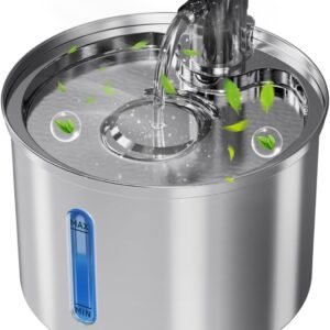 Bebedouro para Gatos, 3L Fonte Gato Inox Comedouros, Bebedouros e Acessorios para Gatos, Silenciosa, Bivolt