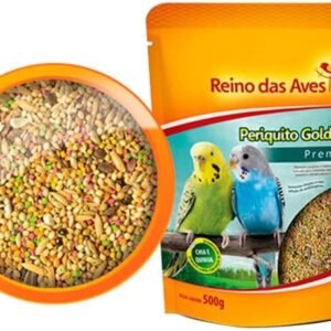 Ração Para Aves Gold Mix Periquito 500g Reino Das Aves