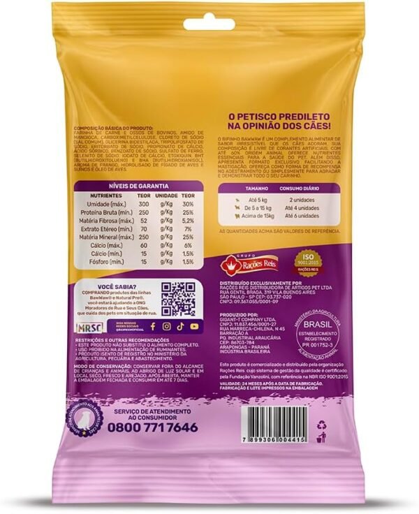Bifinho Baw Waw para Cães Pequeno Porte Sabor Frango 50g - Imagem 2