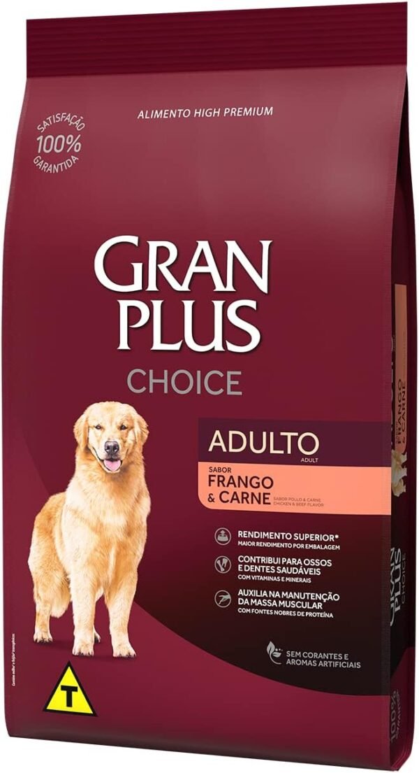 Affinity GranPlus - Choice Cães Adultos Frango Carne, Ração Guabi, 15kg - Imagem 2