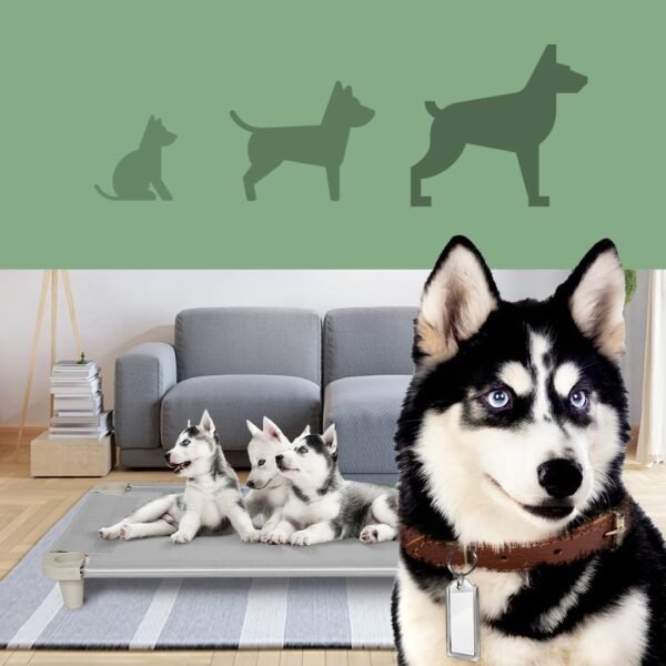 Cama Pet, Cama para Cachorros, Confortável e Higiênica, Caminha Lavável, Manta Cor Cinza e Pés Cor Gelo, Acrimet - Image 2