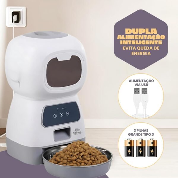Alimentador Automático Smart Cães Gatos Pets Programável Animus - Imagem 7