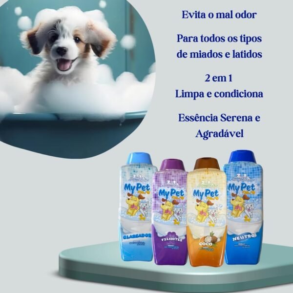 My Pet Brasil Coco - Shampoo e condicionador para cachorros, 2 em 1, 700ml - Imagem 8