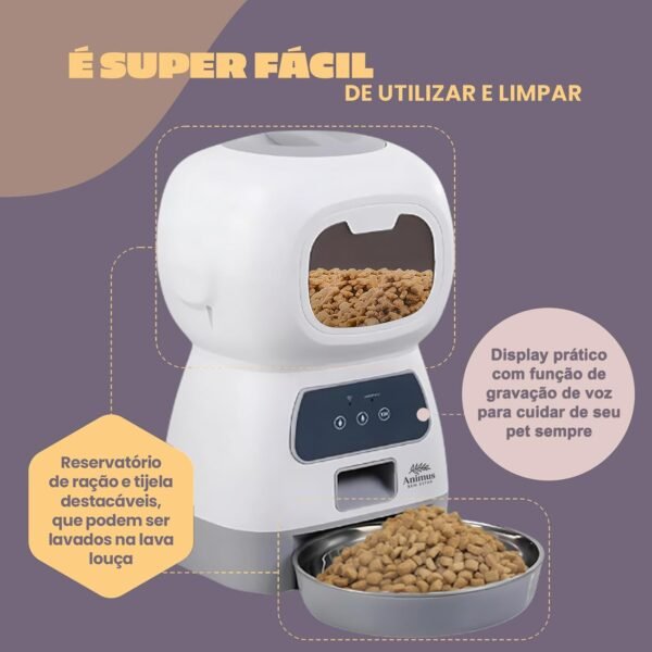 Alimentador Automático Smart Cães Gatos Pets Programável Animus - Imagem 8