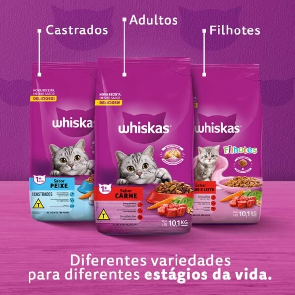 whiskas Ração Whiskas Carne Para Gatos Adultos 10 1 Kg - Imagem 3