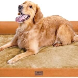 Cama grande para cães ortopédica, lavável, camas ortopédicas para cães grandes, capa lavável, reforço removível e fundo antiderrapante, camas grandes para animais de estimação, GG extragrande