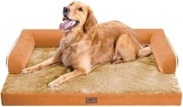Cama grande para cães ortopédica, lavável, camas ortopédicas para cães grandes, capa lavável, reforço removível e fundo antiderrapante, camas grandes para animais de estimação, GG extragrande
