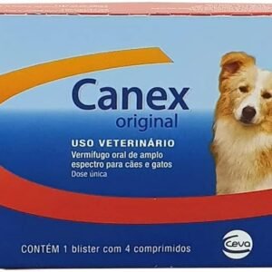 Ceva - Canex Original Vermífugo para Cães e Gatos - 4 Comprimidos (Embalagem pode variar)