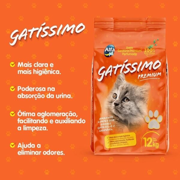 Areia Sanitaria Gatissimo 12Kg - Imagem 4