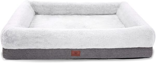 Cama ortopédica para cães médios, sofá-cama reforçada para cães com capa lavável removível e fundo antiderrapante, cama macia para animais de estimação com espuma de ovo para dormir, 78 x