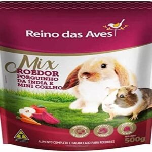 Reino das Aves Ração Gold Mix Porquinho Da Índia E Mini Coelho 500G R.D.A