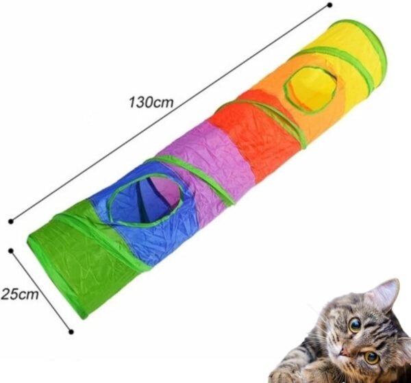 2 Brinquedo Interativo para Gato Torre + Tunel Pet Bolinha Labirinto (AZUL) - Imagem 5