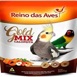 Reino das Aves Ração Para Aves Gold Mix Calopsita 500G Reino Das Aves