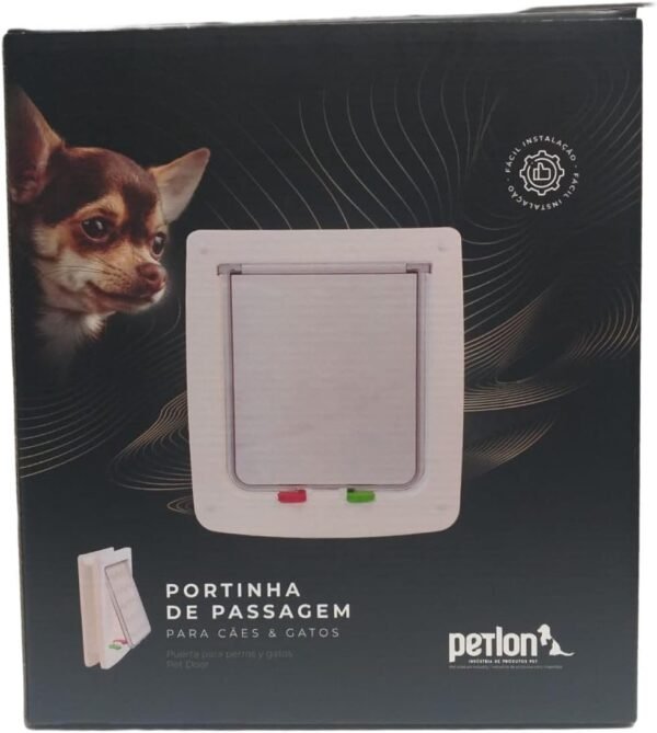 Petlon Porta Portinha Pet Gato Ou Cão Branca Tam 27 5Cm X 24 5Cm - Imagem 3