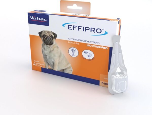Virbac Effipro Antipulgas e Carrapatos para Cães de 2 kg a 10 kg com 1 Pipeta - Imagem 2
