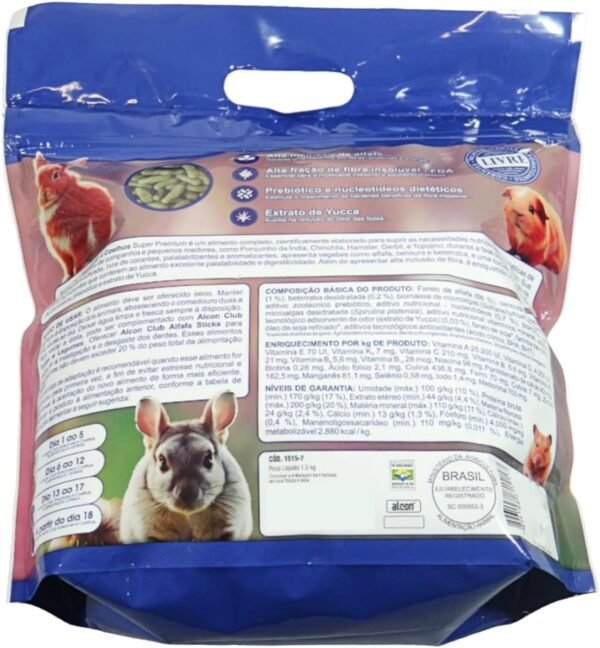 ALCON CLUB ROEDORES E COELHOS 1,5 Kg - Imagem 8