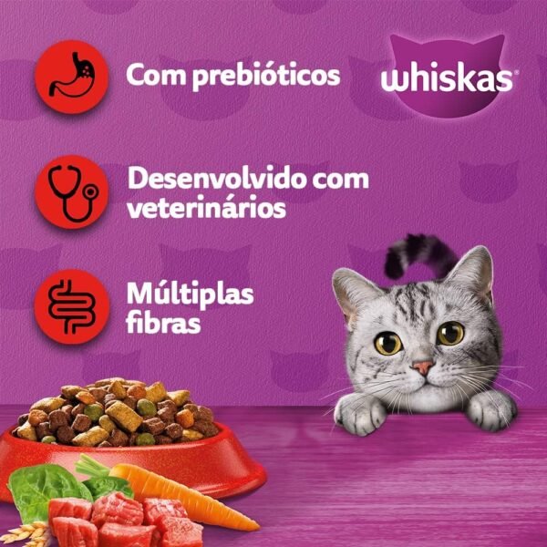 whiskas Ração Whiskas Carne Para Gatos Adultos 10 1 Kg - Imagem 2