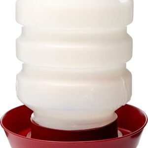 Alvorada Bebedouro para Frango, Pequeno 2.3L, Branco/Vermelho
