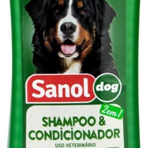 Sanol Dog Shampoo E Condicionador De Pêlos Para Cães 500 Ml Verde