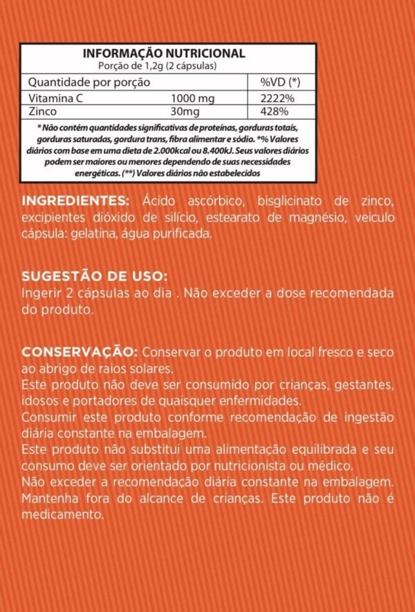 VITAMINA C + ZINCO 30MG - VITAMINAR - Image 2