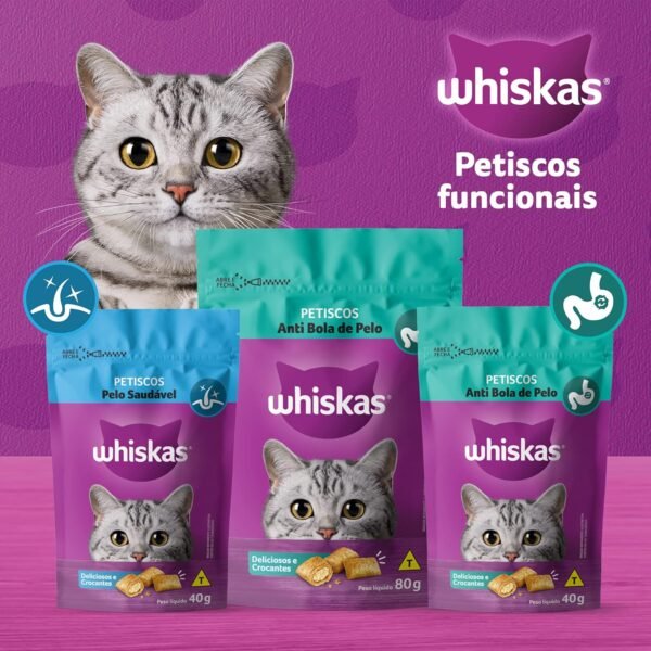 whiskas Petisco Whiskas Temptations Anti Bola De Pelo Para Gatos Adultos 80 G - Image 7