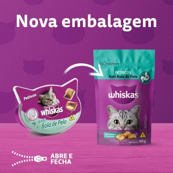whiskas Petisco Whiskas Temptations Anti Bola De Pelo Para Gatos Adultos 80 G - Image 8
