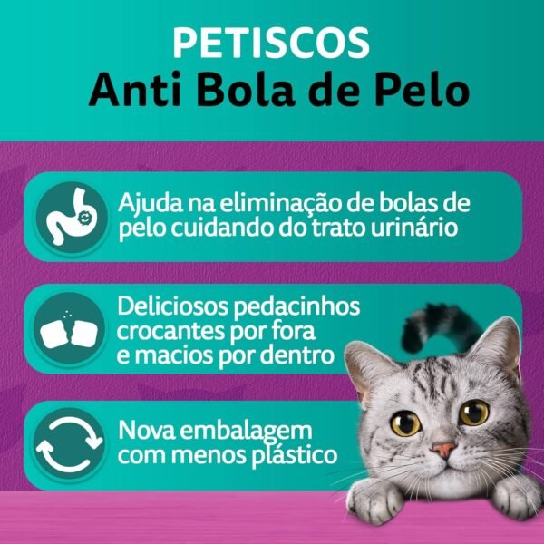 whiskas Petisco Whiskas Temptations Anti Bola De Pelo Para Gatos Adultos 80 G - Image 3