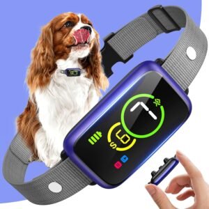 Coleira antilatido para cães pequenos, médios e grandes, coleiras inteligentes recarregáveis antilatido para cães, coleiras automáticas para latidos com vibração de bipe efetiva, 7 sensibilidades